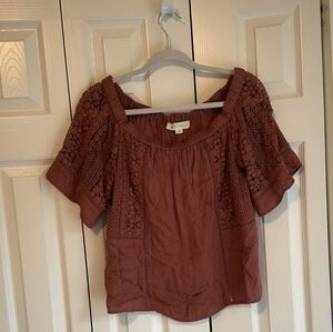 Lovestitch Short Sleeve blouse (m) pink